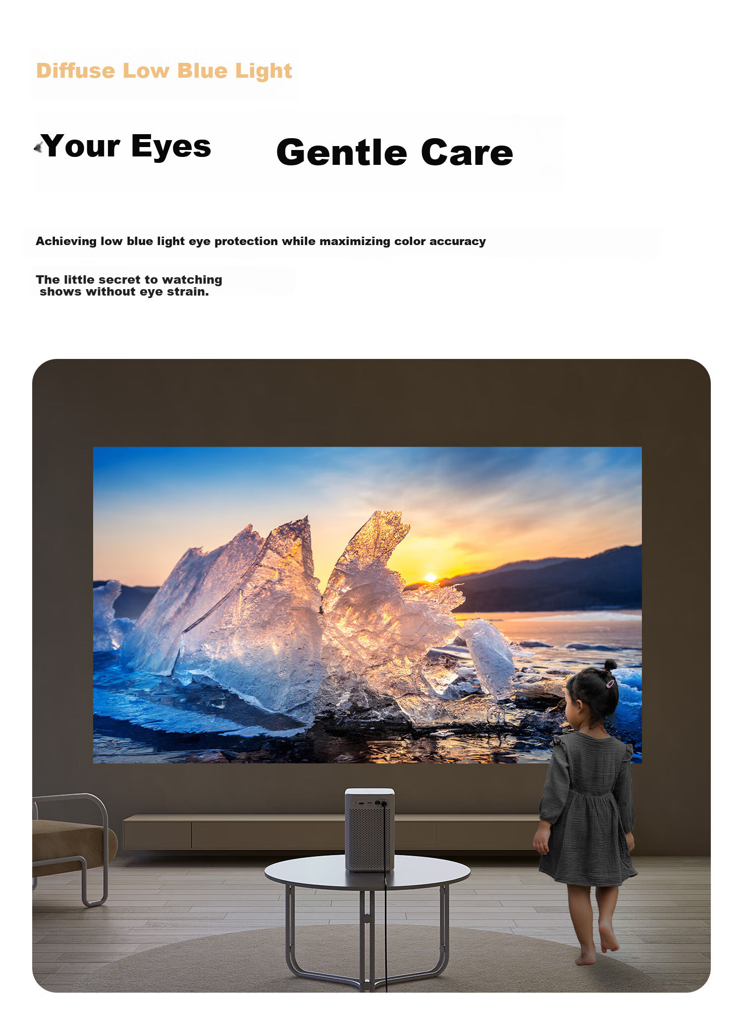 Haqu K3 Pro Home Projector 1080P HD 8K Decoding Smart Portable Bedroom Home Theater Projector (Supports Motion Compensation AI Projection) 6
