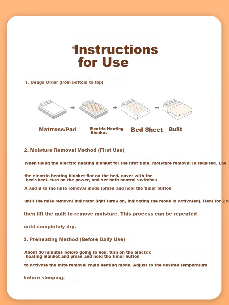 Zhunhang High-Temperature Power-Off Safety Electric Blanket 1.5x1.8m Dual Temperature Dual Control Zoned Electric Quilt for Two People 21