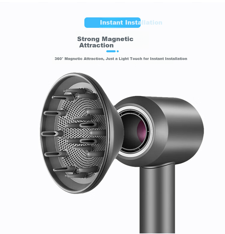 Shuangwei Compatible Dyson Hair Dryer Diffuser Magnetic Attachment Curling Drying Nozzle Large Diameter Volumizing Smooth CFJ-Diffuser Nozzle 3