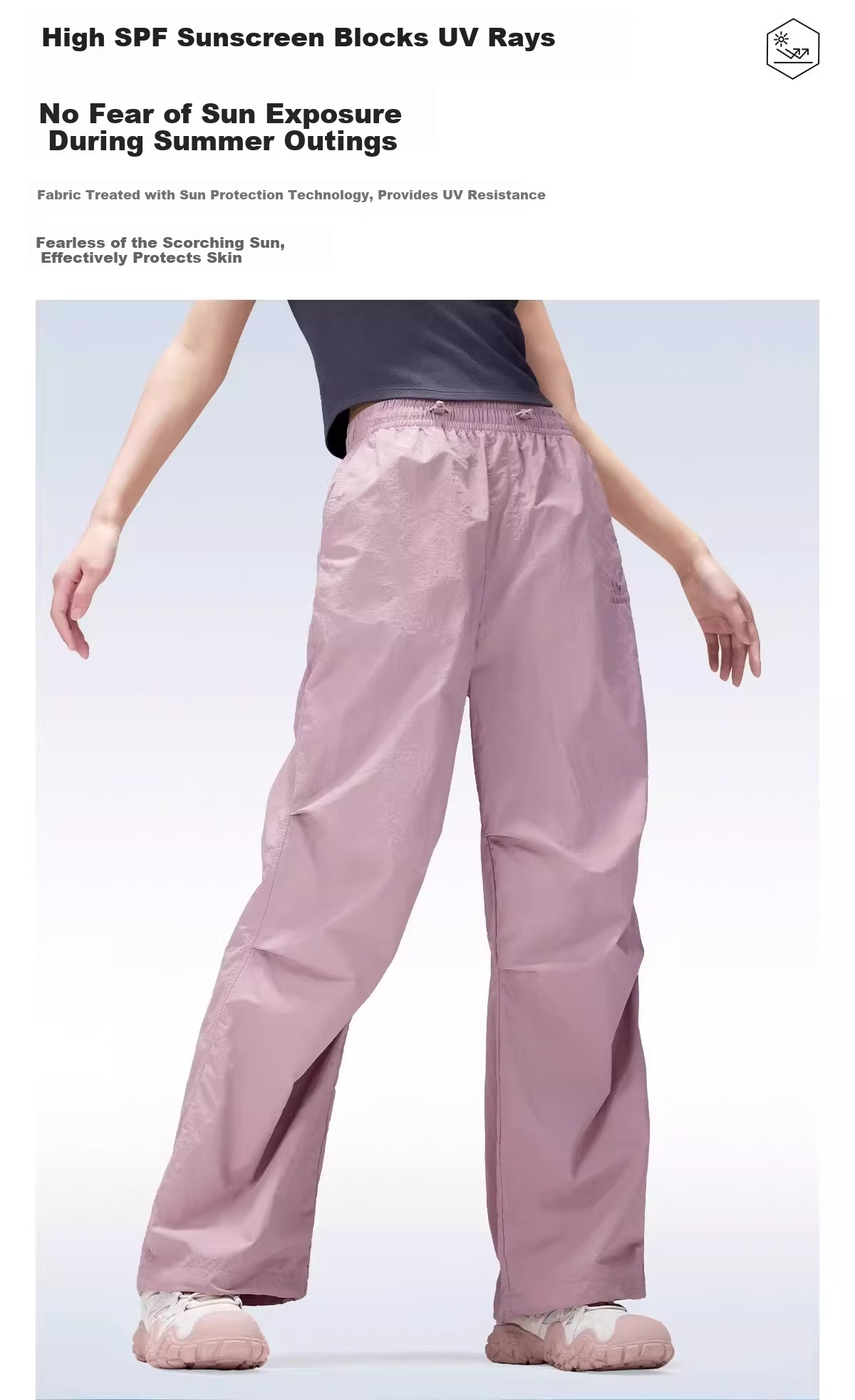 Camel Women's Outdoor Quick-Dry Pants Spring Summer Cool Breathable Sun Protection Casual Wide-Leg Hiking Military Pants for Men 4