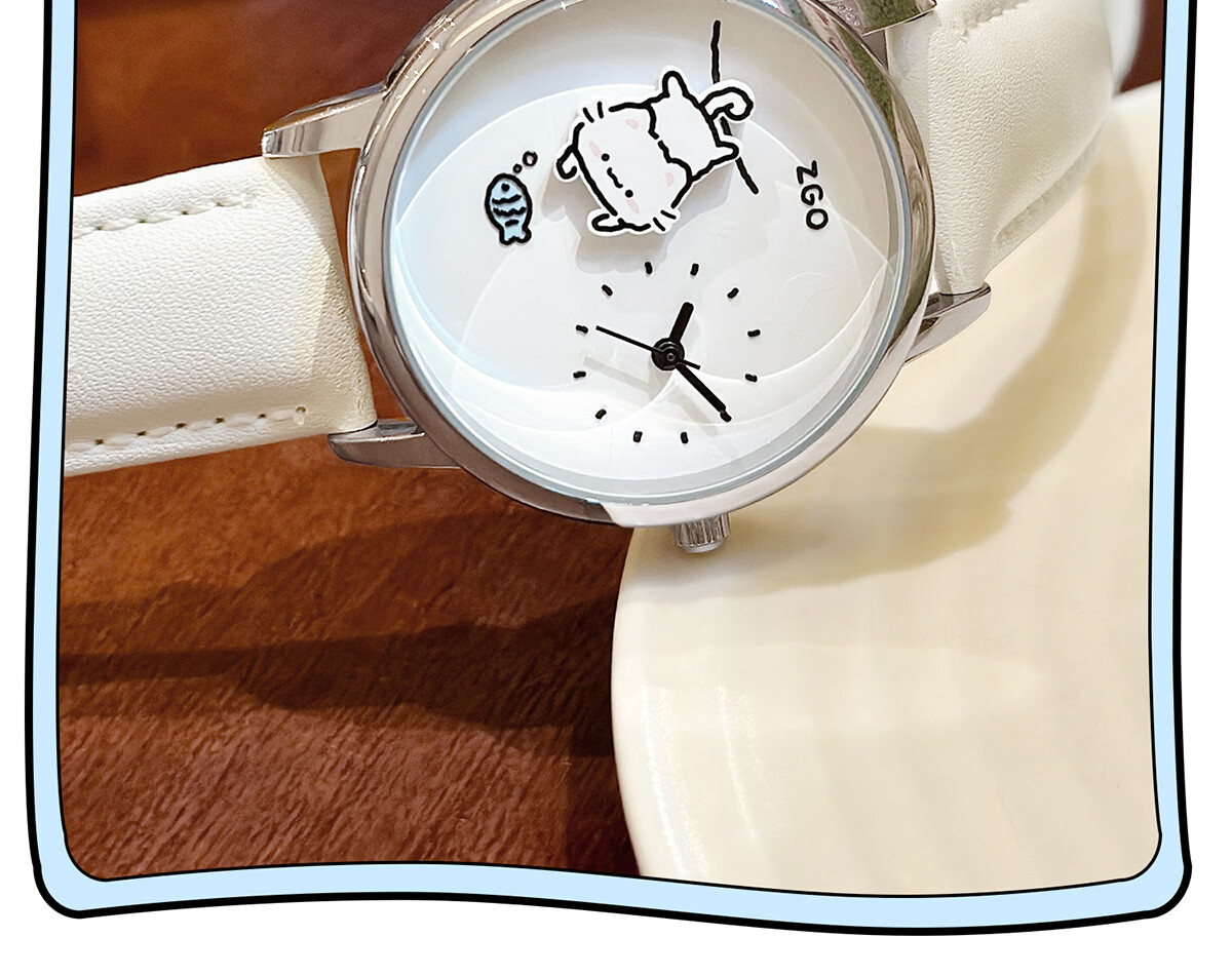 ZGO Women's Watch for Students, Cute Cat Design, Minimalist Style, High-Quality, Back-to-School Gift for Middle and High School Girls 14