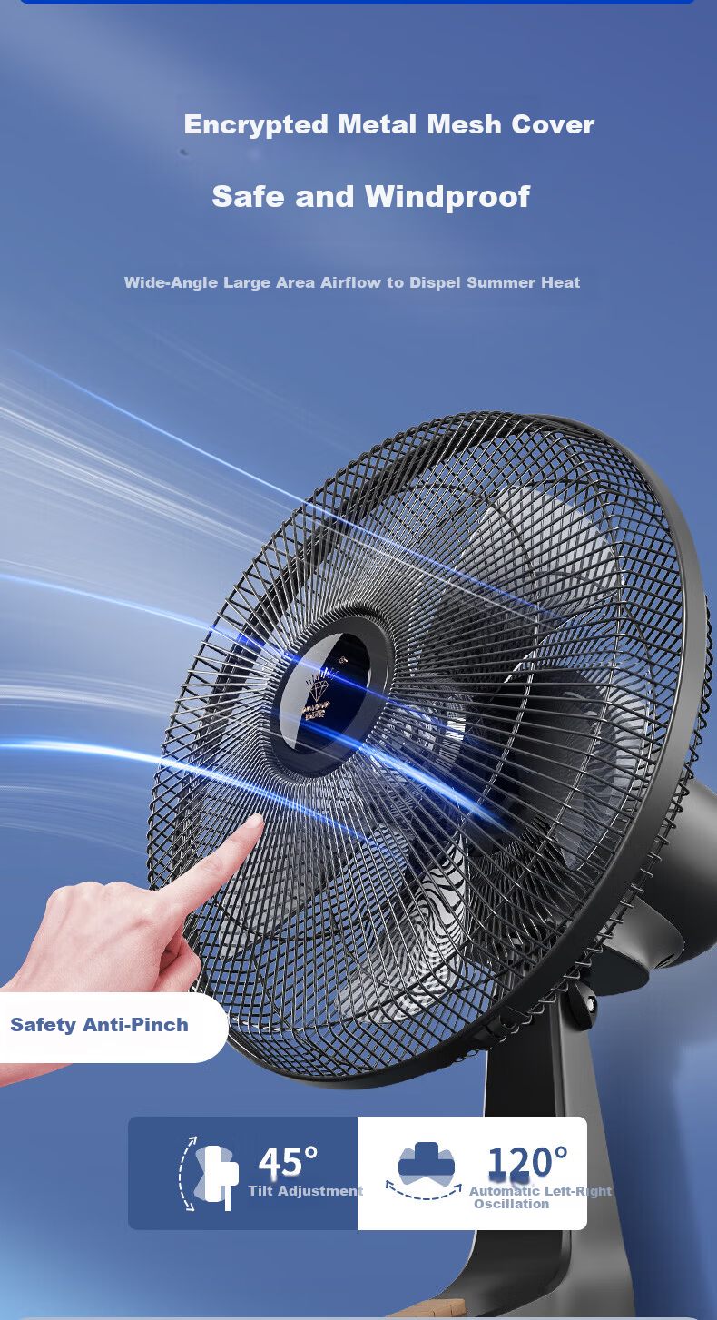 Diamond Brand Electric Fan Home Desktop Fan Dormitory Bedroom Table Fan Living Room Office Table Fan Energy Saving Oscillating Fan FT-35-1 10