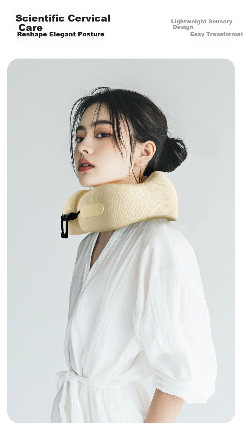 Mi Xiaoshu U-Shaped Neck Pillow Portable Cervical Pillow Travel Essential Airplane High-Speed Train Nap Pillow 3