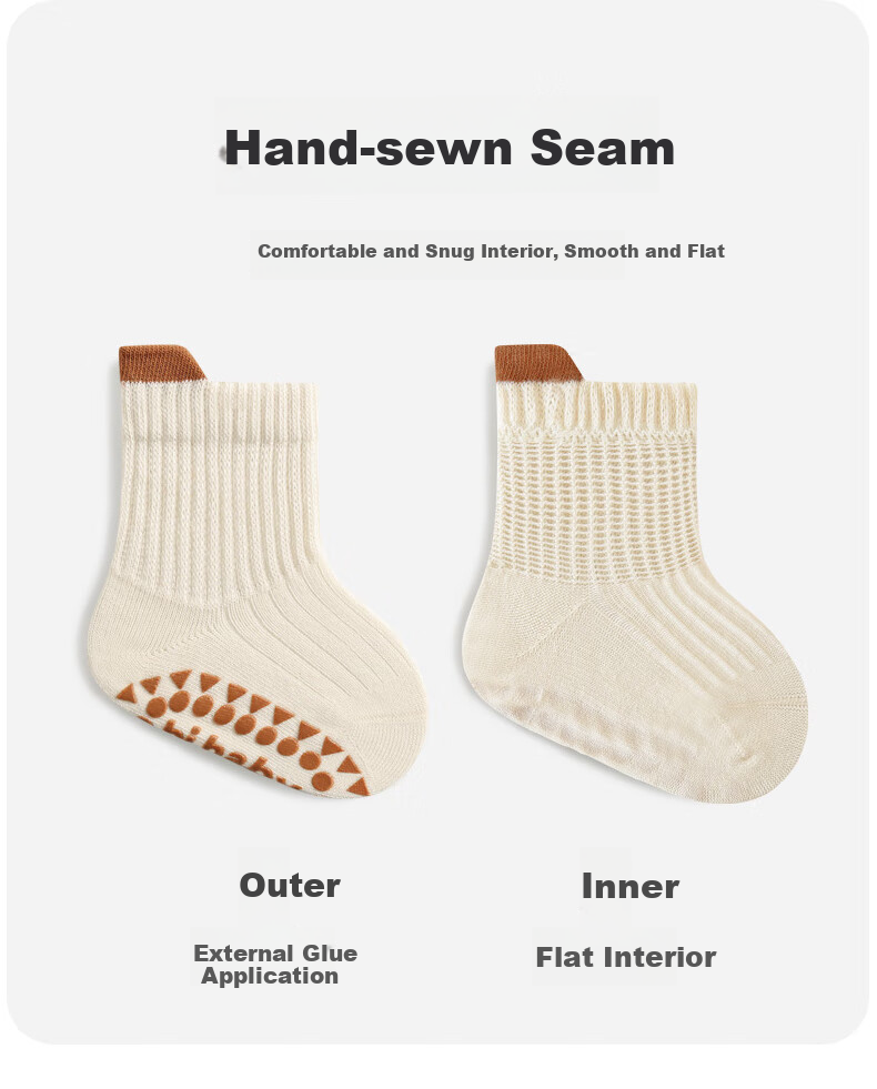 Aibao Baby Floor Socks Autumn Winter Fleece Thickened Baby Mid-calf Cooling Insulation Non-slip Walking Socks 3 Pairs Bear L Size T266 6