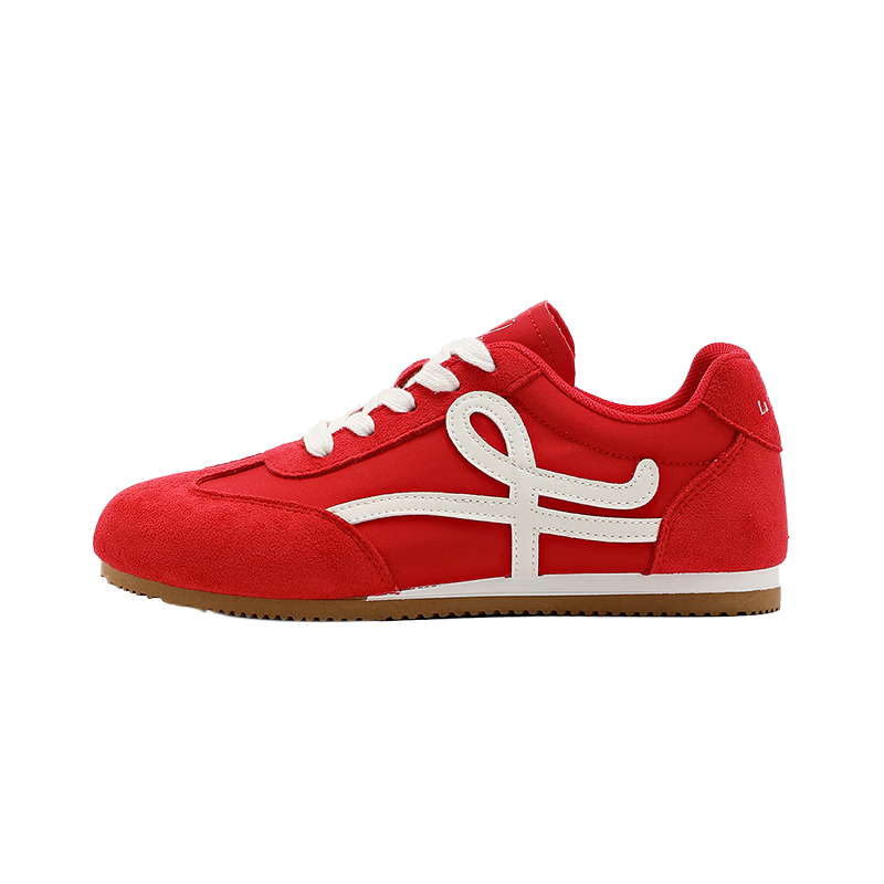 La Chapelle Women's Casual Shoes New Summer Soft Sole Versatile Sports Popular Sneakers 869Z Red - Height Increasing Size 35