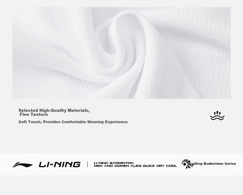 LI-NING Unisex Badminton Short Sleeve Match Set Two-Piece Club Series Sports Teamwear 3