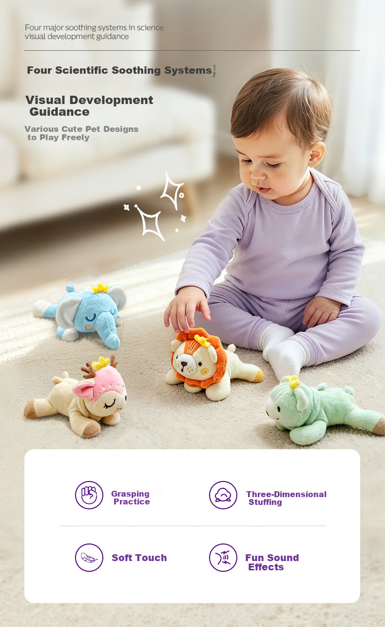 AVENT Philips Soothing Plush Hand Puppet Pacifier Clip Doll 0-1 Year Old Comfort Toy Cute Little Lion 2