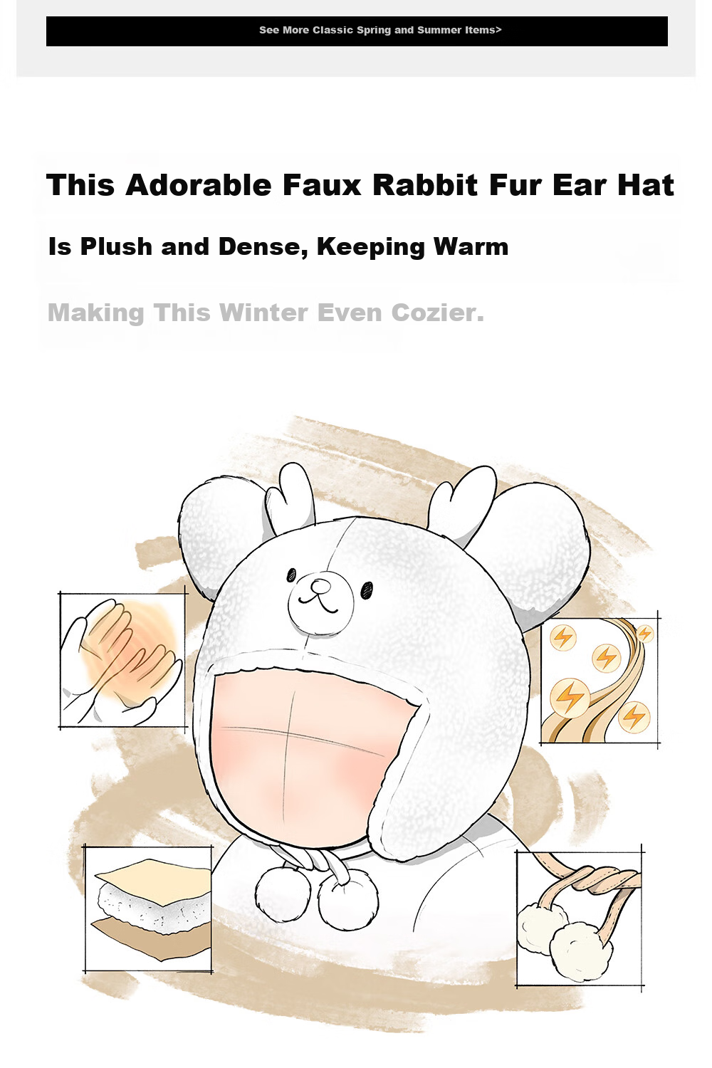 Beitais Baby Hat Autumn Winter Thickened Fleece Ear Protection Windproof Warm Kids Hat Unisex Children's Stylish Cap 1