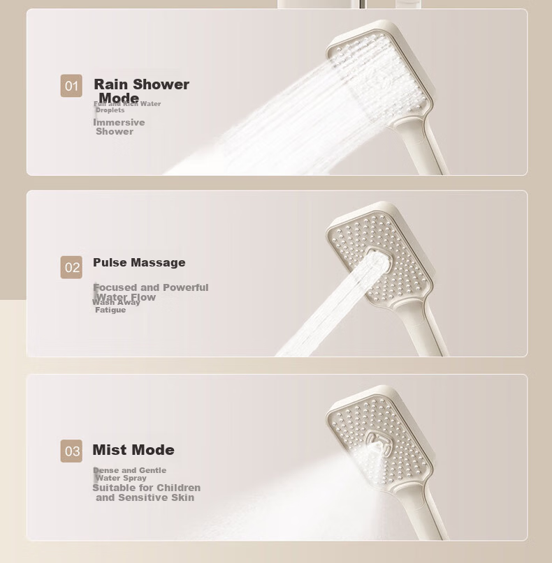 Micoe Four Seasons Shower Set A118 Three-Function High-Pressure Shower Head Bathroom Shower Kit 13