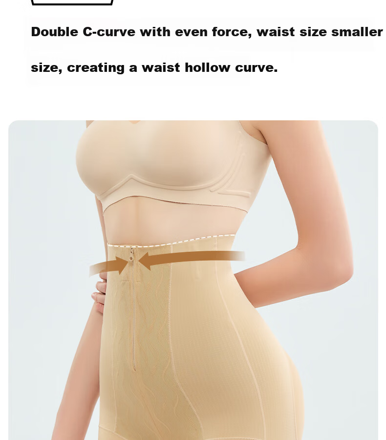 GRACEWELL High Waist Tummy Control Women's Shapewear Pants, Floating Lift, Strong Abdomen Compression, Seamless Hip Lift, Waist Shaping, Postpartum Body Shaping, Nude Color, Size L 17