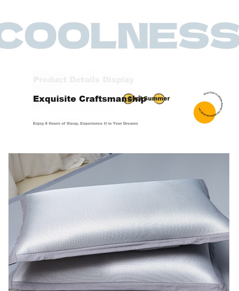 Hodo Antibacterial Ice Silk Cooling Mat Three-Piece Set Cooling Air-Conditioned Mat Home Use 1.5m Fitted Sheet Light Gray 21