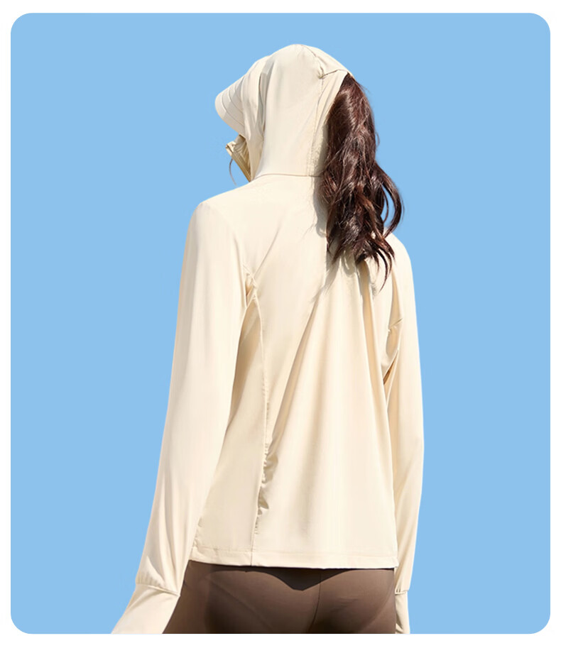 Warrior Women's Summer Sunscreen Jacket Ice Silk Cooling UV Protection Lightweight Breathable Comfortable Outdoor Skin Jacket 20