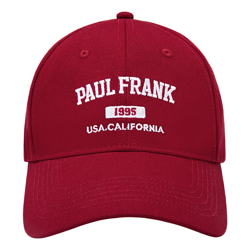 Paul Frank Men's Summer Baseball Cap Sun Protection Embroidered Cotton Visor Hat Trendy Casual Sunshade Cap