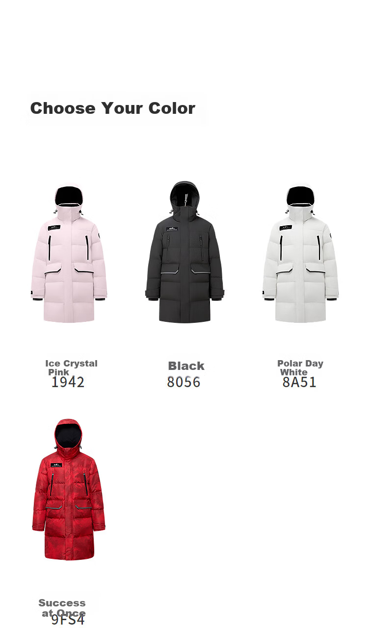 BOSIDENG Off-Season Extreme Cold Goose Down Jacket Unisex Winter Thickened Mid-Length Windproof New Year Red Coat 22