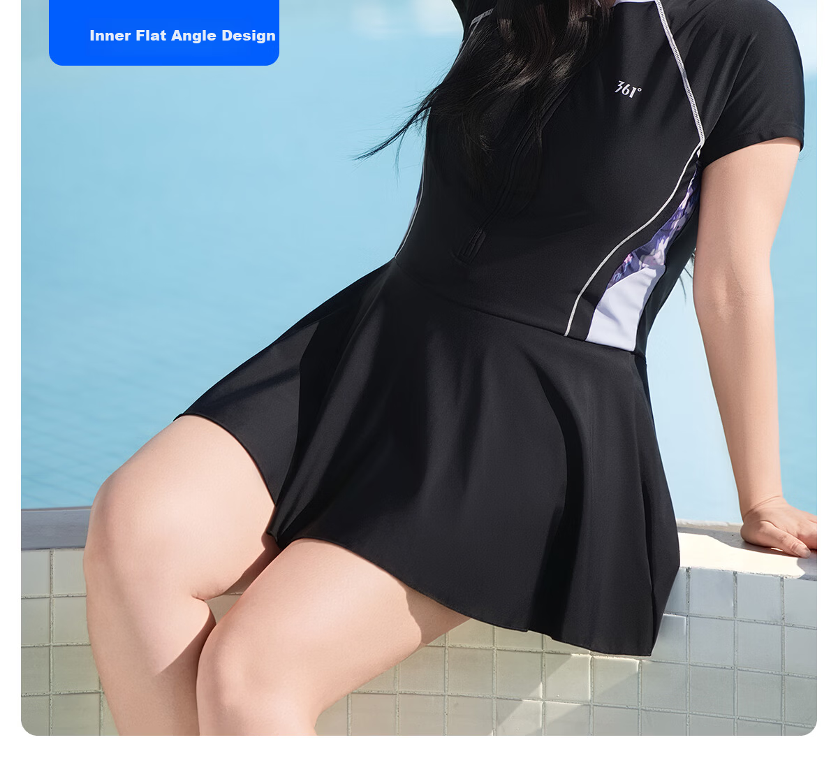 361° Women's Plus Size Swimsuit 2026 New Slimming One-Piece Bathing Suit for Adults Hot Spring Bathing Suit for Over 200 lbs 4