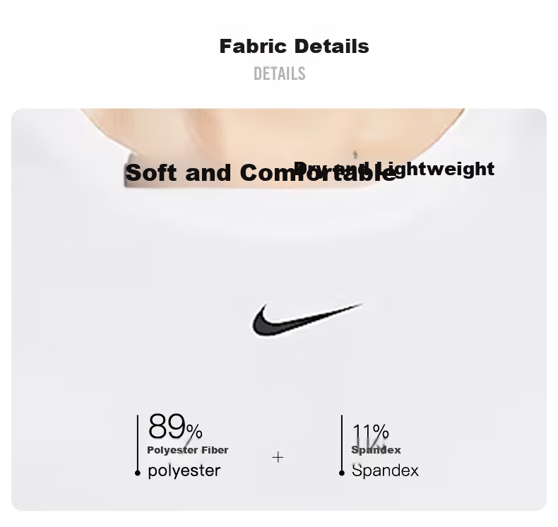 Nike Women's Crew Neck Short Sleeve T-Shirt Training Quick-Dry Spring FN2799-101 White L 3