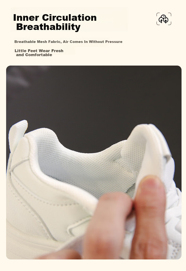 Baba Duck Girls' Children's Sports Shoes Boys' Fashion Casual Sneakers Kids' Versatile White Purple Sneakers Size 34 Model 51862 3