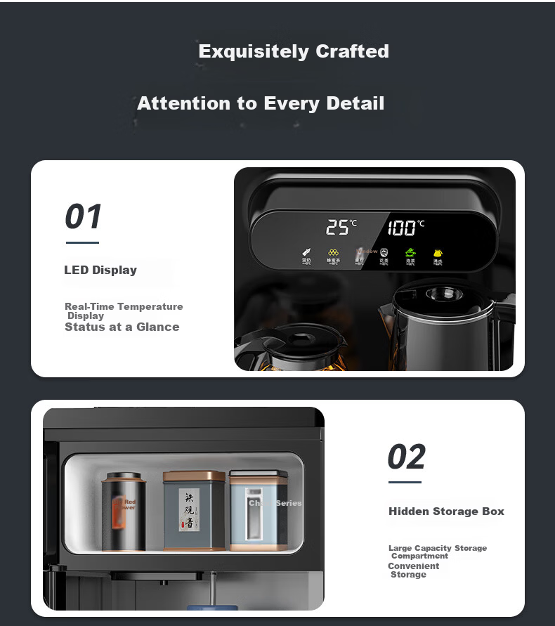 Royalstar 316L Kettle, Household Bottom-Loading Water Dispenser, Remote Control Voice-Activated Strontium-Rich Mineralized Tea Bar Machine, Sold by JD, Cooling Type CY2862D 16