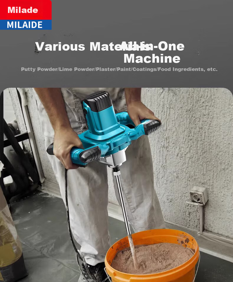 Milade High-Power Electric Mixer for Putty Powder, Cement Mortar, Paint, and Dough Mixing 9