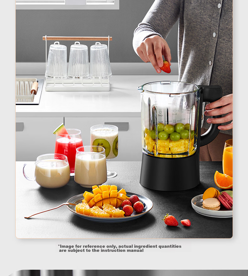 Joyoung ZMD Blender, Home Use, Quiet Operation with Noise Reduction, 1.75L Large Capacity, Soundproof Cover, Soy Milk Maker, Smart Reservation Heating, High-Speed Juicer, L18-P590 16