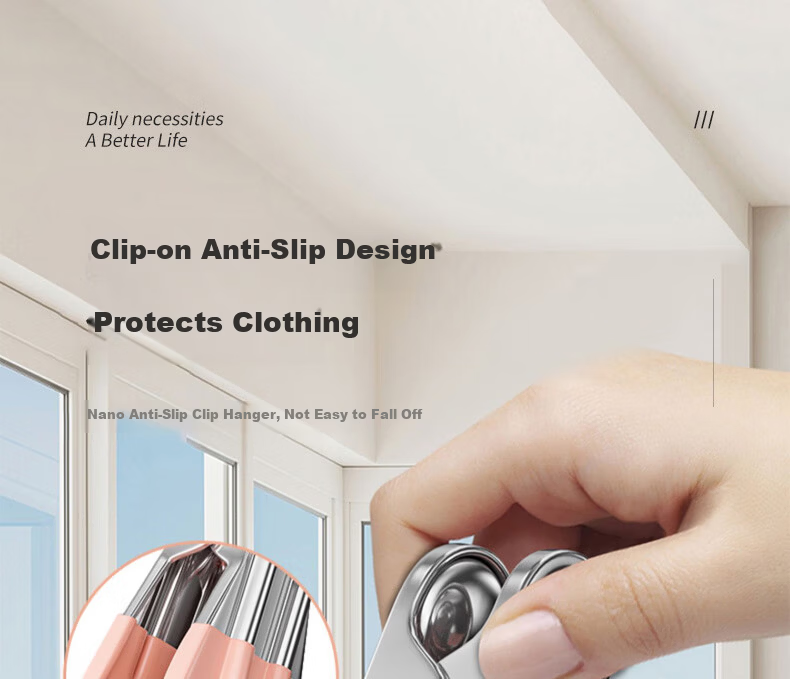 40,000 KM Socks Drying Rack Plastic Coated Clothes Hanger with 24 Multi-Clips for Balcony Home Multi-Functional Underwear Hanger 8