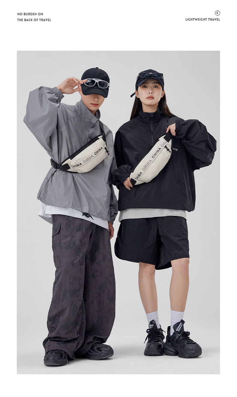 Warrior Men's Crossbody Bag Trendy Hong Kong Style Chest Bag Large Capacity Student Casual Shoulder Bag Cycling Sports Waist Chest Bag 5