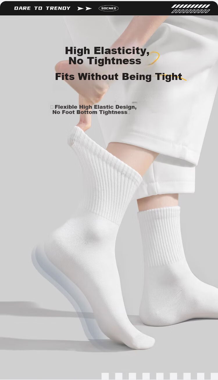 BADIGAO Disposable Socks for Men, Daily Wear, Extra Large Size, Thick Spring And Summer Socks, Mid-Calf Length, Travel-Friendly, No-Wash, Odor-Resistant 7
