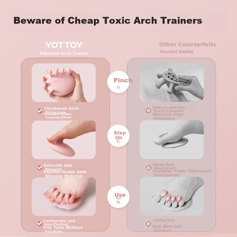 Yottoy Arch Trainer Leg Slimming Foot Exercise Device for Hallux Valgus Flatfoot Arch Collapse Sakura Pink
