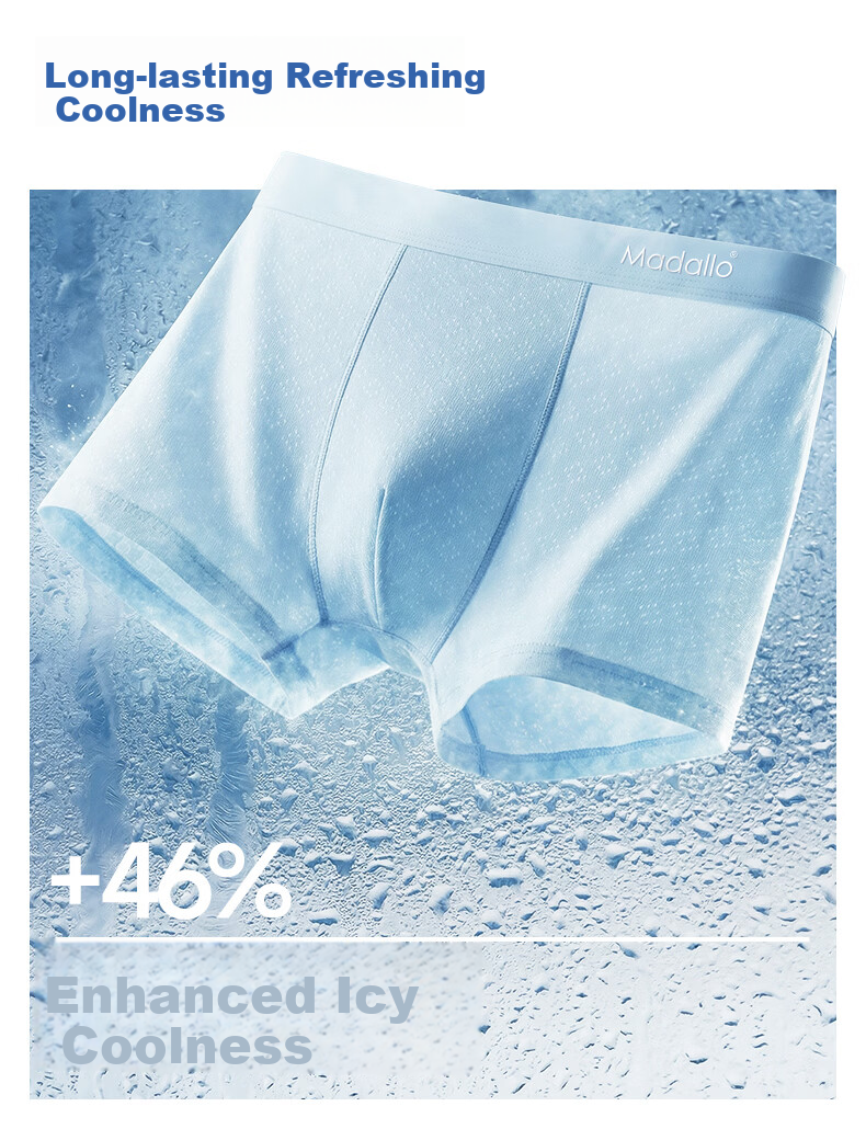 Modaier Men's Underwear, Silk-Like Fabric, 120s Antibacterial, Large Size, Cool And Breathable, Oyster Shell Shorts, 5 Pieces, Size L 5