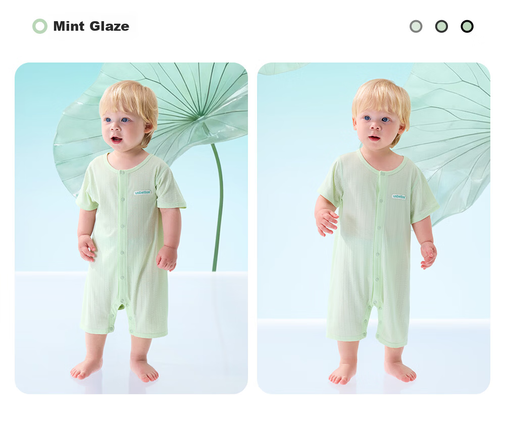 Betis Baby Romper Summer Thin Short Sleeve Modal Breathable Pajamas Infant Summer Onesie Crawling Suit 35