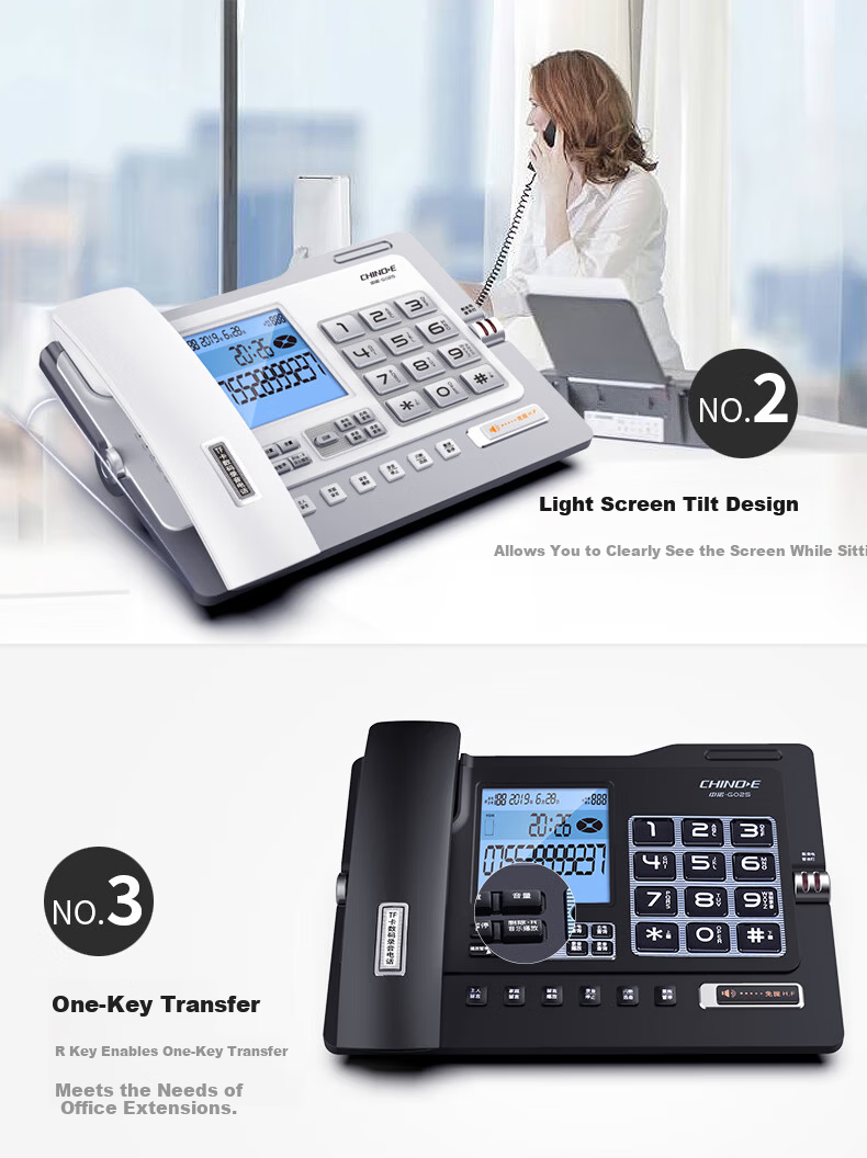 Zhongnuo Recording Landline Phone Smart Automatic Recording 1100 Hours Dual Mode Export Voicemail Hotel Fixed Phone Encrypted G025 Upgrade Version 16GB Card 18