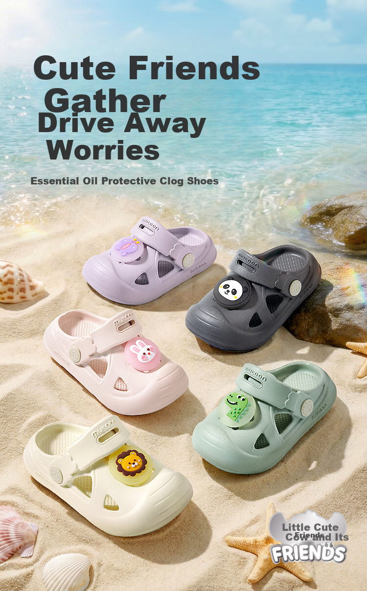 Mutong Baby Boys Summer Essential Oil Protective Clog Cartoon Soft Sole Beach Shoes Girls Wind Violet 150 1
