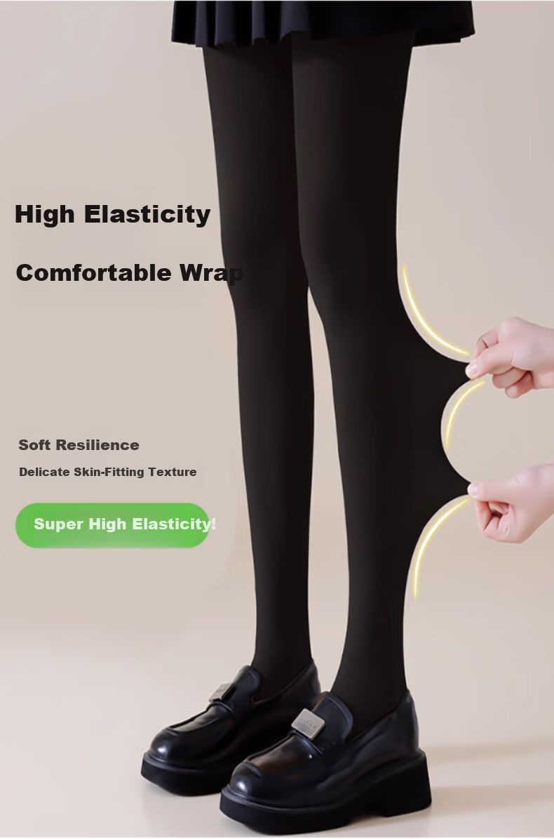 Afandi Mugwort Antibacterial Compression Socks Spring and Autumn Thick Black Slimming Tights for Women 14