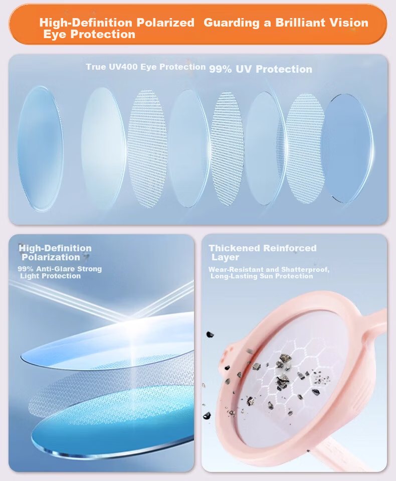 Kigo 2025 Kids Polarized Sunglasses Baby Fashion Sun Protection Glasses Baby Pink 0-2 Years 2