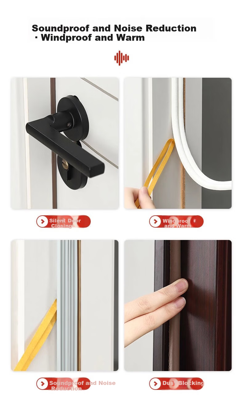 Xuanjia Mital Door and Window Sealing Strip Soundproof Windproof Glass Door Anti-theft Door Windproof Door Stopper Rubber Strip 4