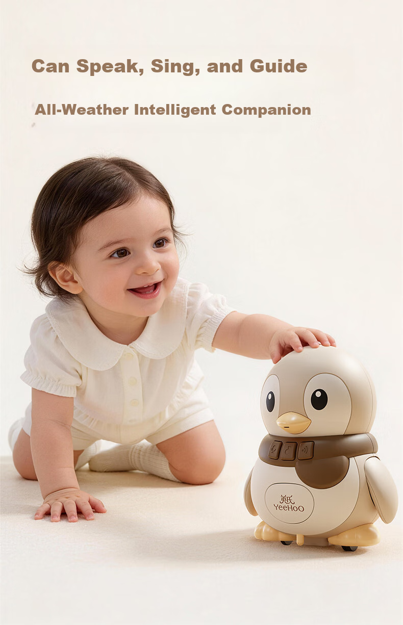 YEEHOO Swinging Penguin Baby Crawling Toy Early Education Head Lifting Guide Educational Gift for Boys and Girls Toddler Birthday Gift Educational Toy 2