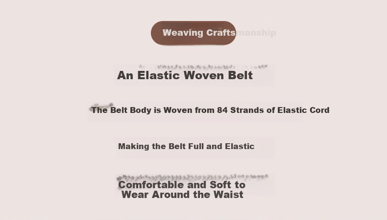 HOCR Canvas Belt Ins Style Woven Elastic Waistband Comfortable Breathable Unisex Jeans Belt 2