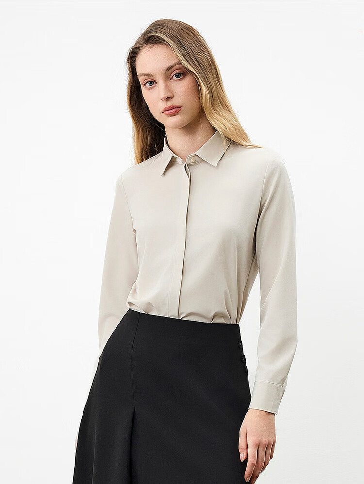 G2000 Women's 2026 Spring Summer Long Sleeve Shirt [Wrinkle-Free Quick-Dry / Comfortable Stretch / With Ribbon / Same Style as Mall] 25
