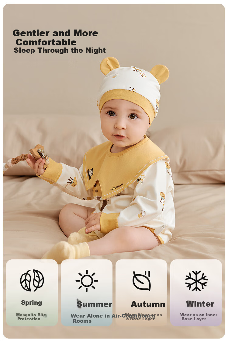 Weishi Muni Baby Romper Spring and Autumn Infant One-piece A-Class Toddler Triangle Bodysuit Crawling Suit 5
