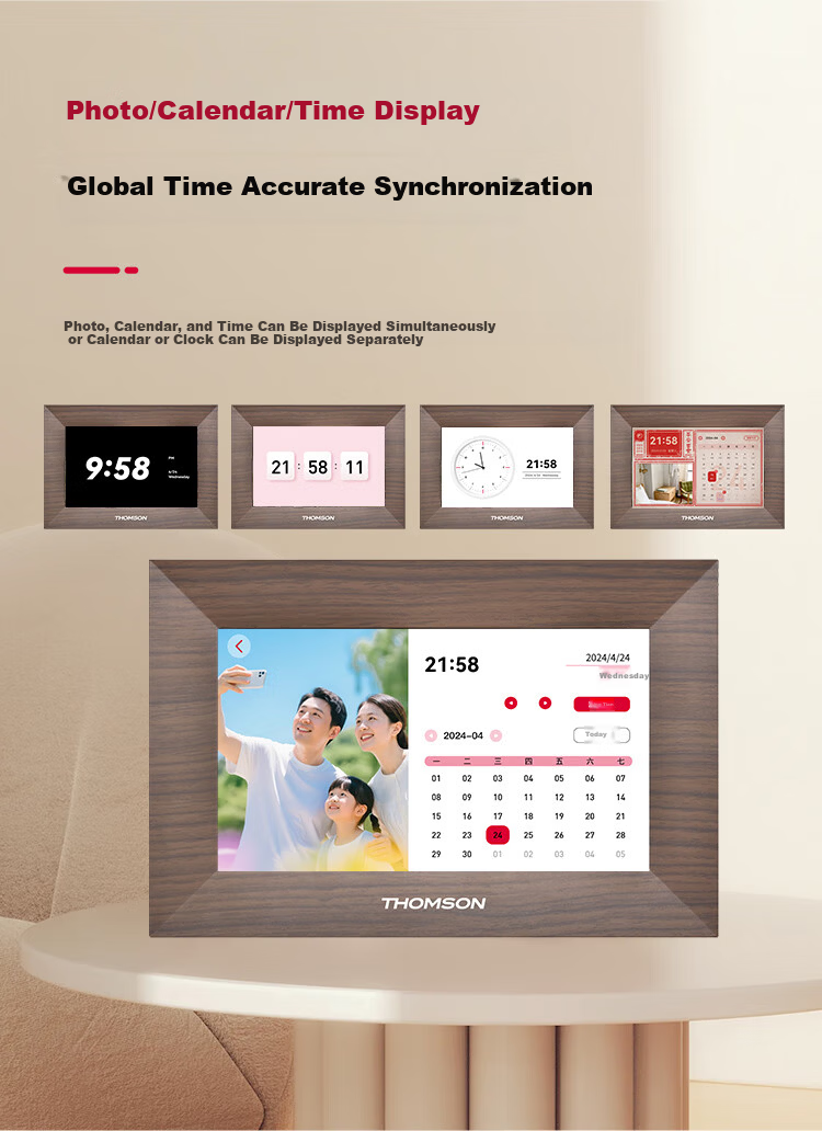 THOMSON 7-Inch Family Sharing Digital Photo Frame Smart HD Cloud Frame Photo Video Music Player Gift 7001P 11