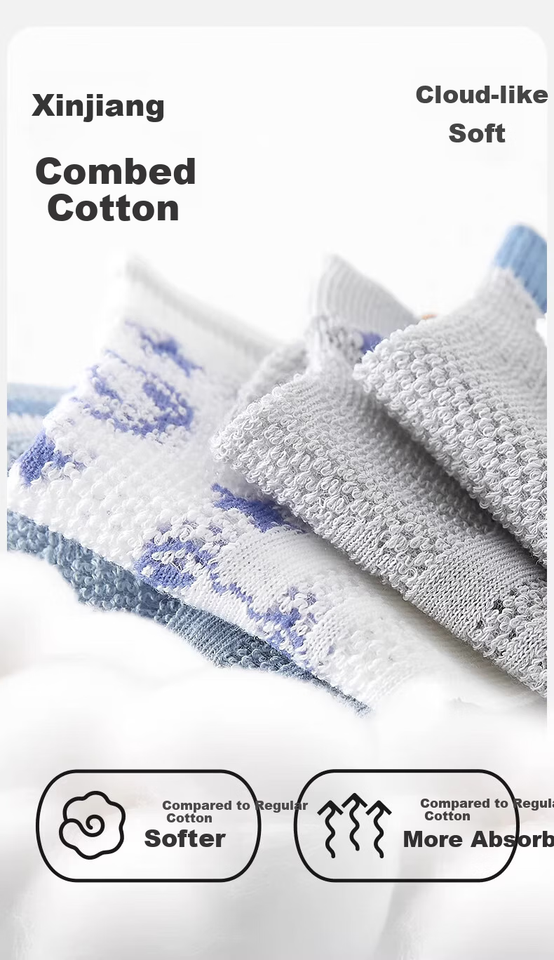Mianqixiong Boys' Summer Thin Cotton Socks, Ultra-Thin Mesh Breathable Pure Cotton Short Socks for Little Boys and Babies 3