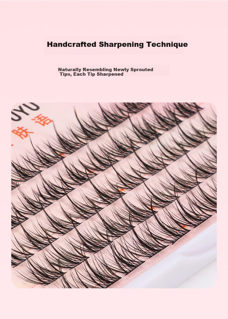 Meifuyu 5D Three-Dimensional Mink Velvet Baby Curled False Eyelashes, 10 Rows 100 Clusters, Dense Style, Multi-Layer Barbie Eyelashes MF8357 7