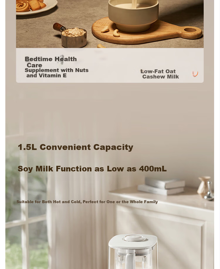 Joyoung Household Quiet High-Speed Blender Noise-Reducing Juicer Food Processor Multigrain Soy Milk Maker L15-P507 17