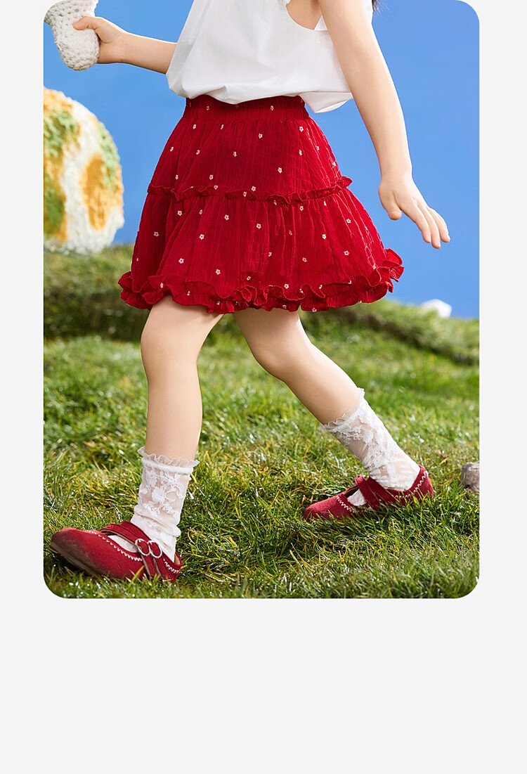 ASK JUNIOR Vintage Children's Dress Summer Toddler Polka Dot Skirt Girls Half Skirt Ruffled Princess Dress 15
