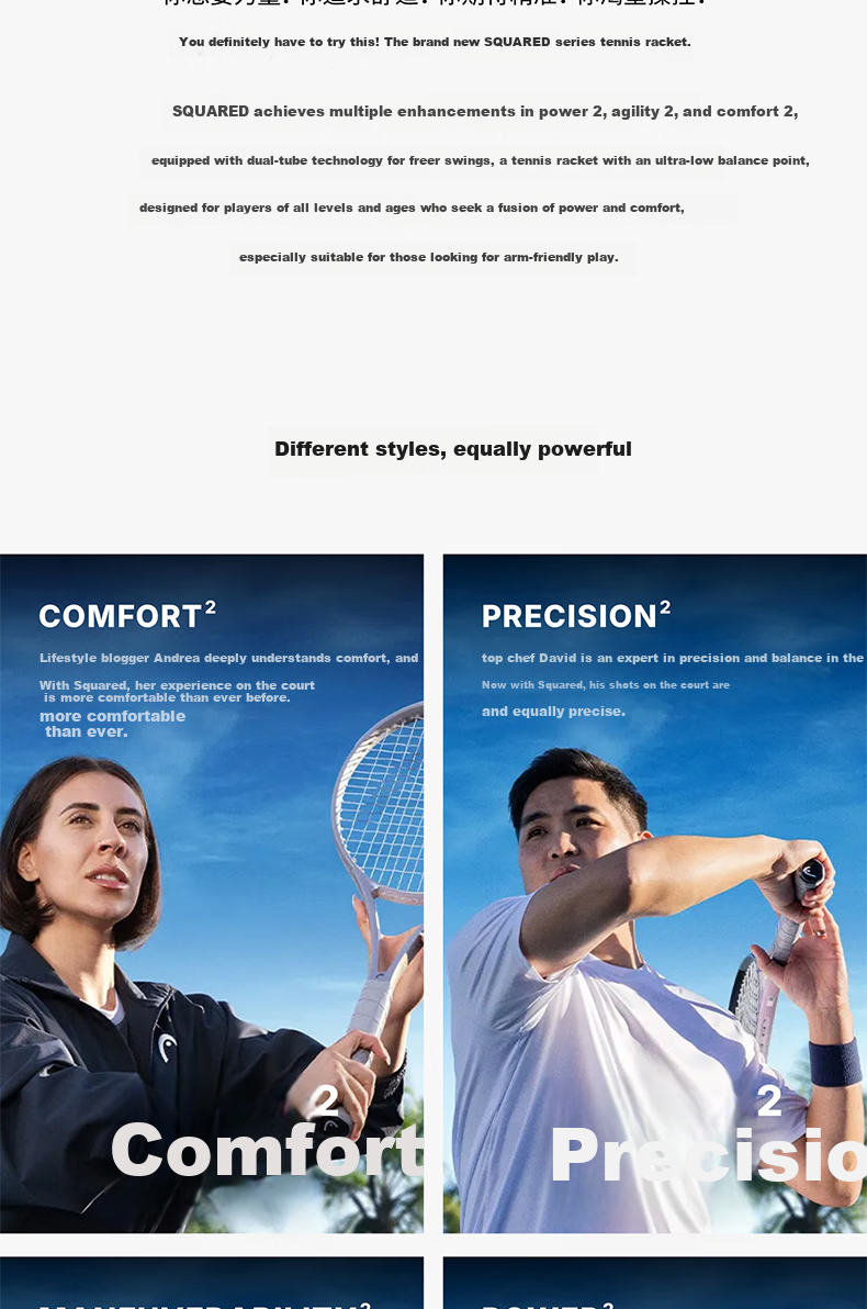 HEAD Tennis Racket SQUARED Series 2026 Full Carbon Professional Tennis Racket for Men and Women 4