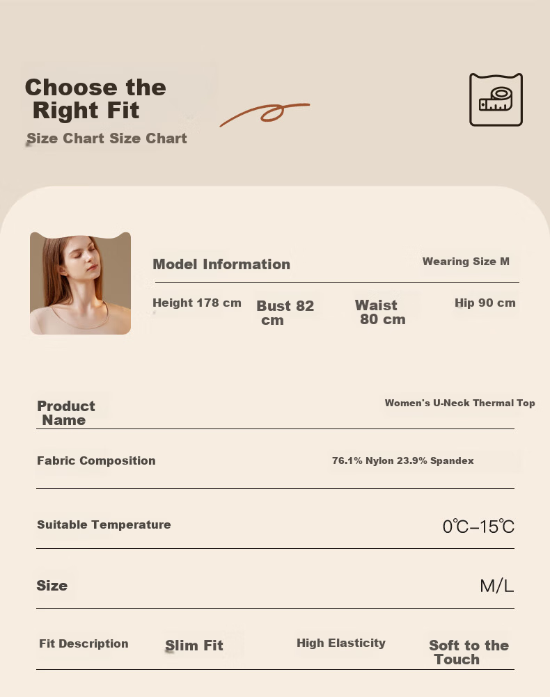 MiiOW Women's 2-Piece Ultra-Thin Seamless High-Elasticity Hyaluronic Acid Skin-Friendly Thermal Underwear Set 10
