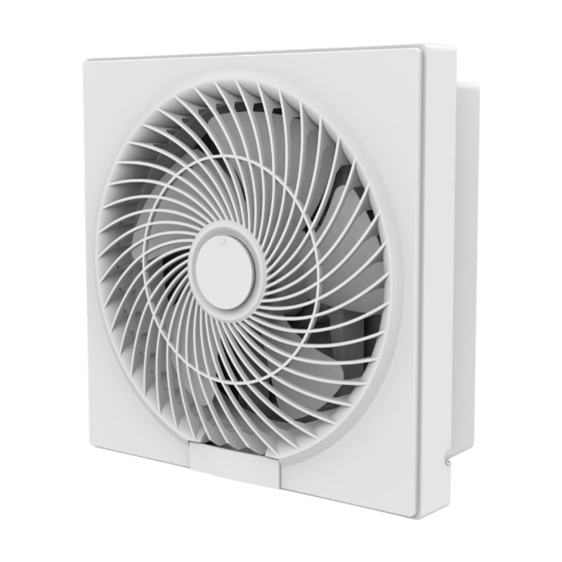 DIAMOND 8-Inch Integrated Louvered Exhaust Fan with Mesh for Bathroom, Toilet, and Game Room Ventilation