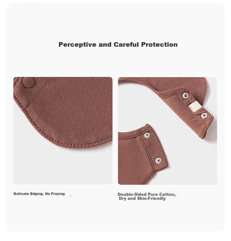 Babylove Baby Petal Bib Pure Cotton Class A Saliva Towel Newborn Anti-Spit-Up Solid Color Feeding Bib 8