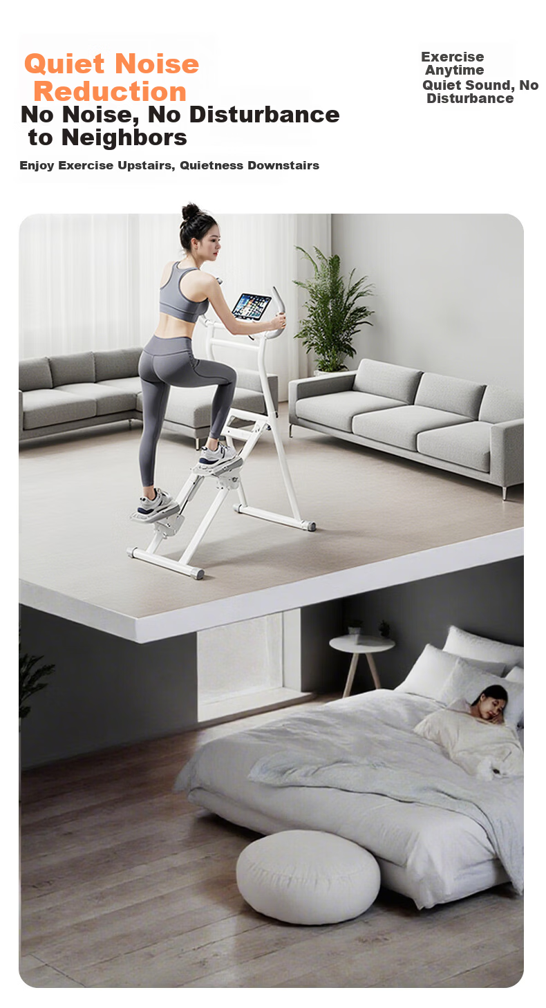 KOGER Multifunctional Stair Climber Home Fitness Equipment Indoor Mountain Climbing Stair Stepper Deluxe White 20