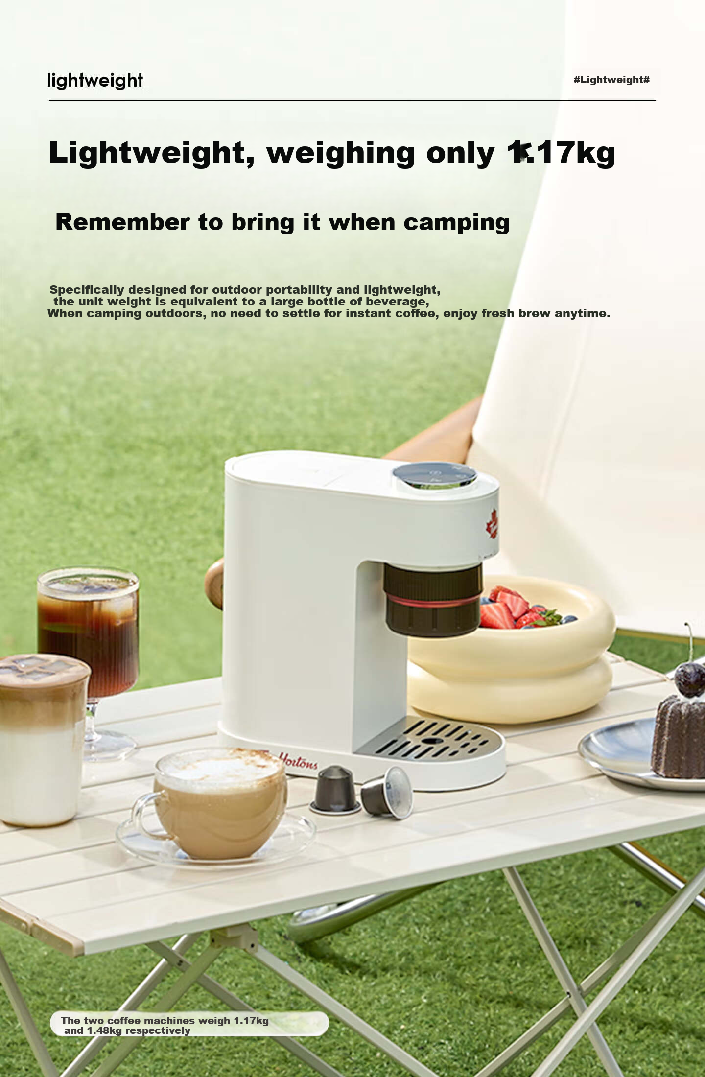 Tim Hortons Tianhao Capsule Coffee Machine Small Portable All-in-One Semi-Automatic Coffee Powder Capsule Dual-Use Office Birthday Gift A2 21